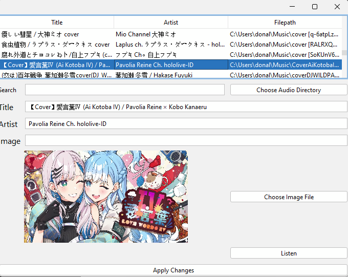 ytId3AutoTag Swing Metadata Editing GUI